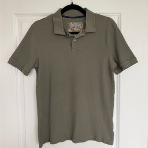 Ted Baker Men's Waffle Knit Polo Shirt in Golf Green size 2/Small